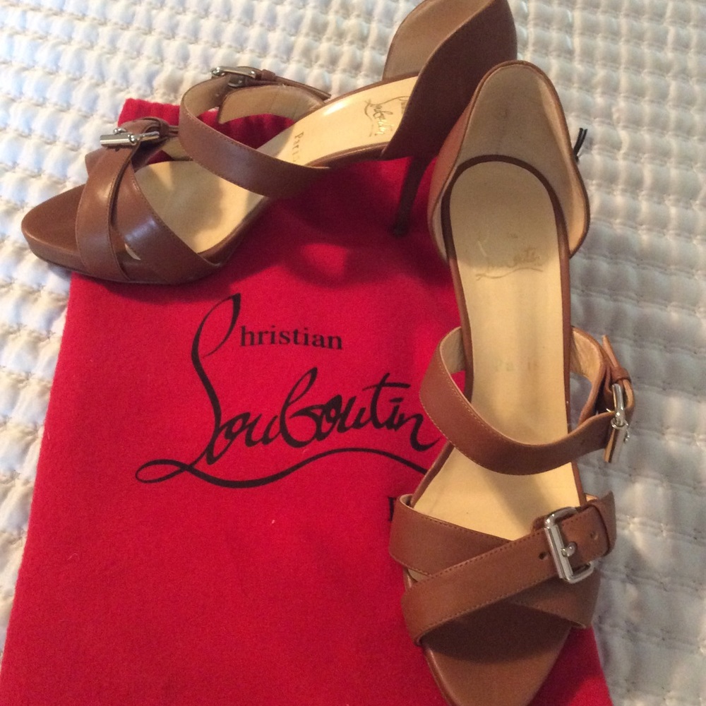 Christian Louboutin tan sandals